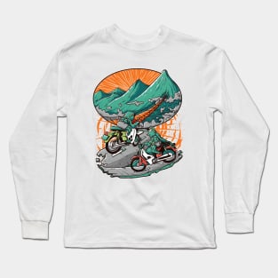 Turtle Biker Artwork Long Sleeve T-Shirt